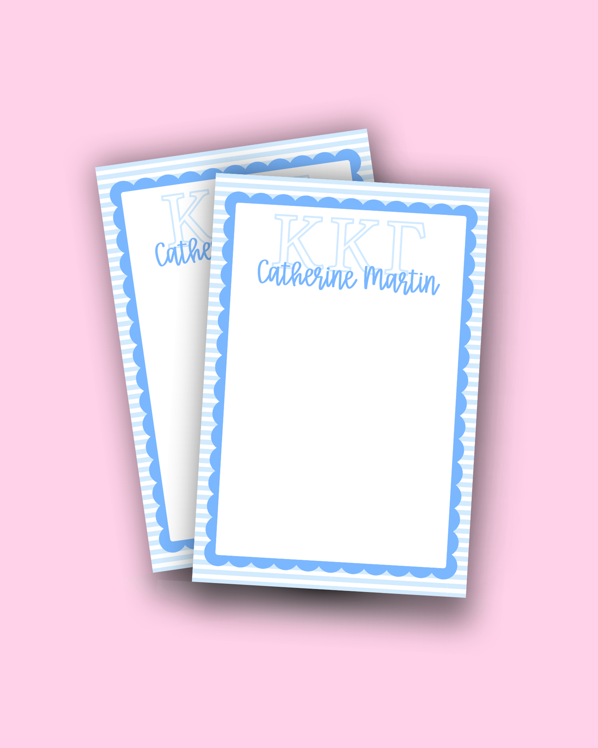 Scalloped Kappa Kappa Gamma Notepad