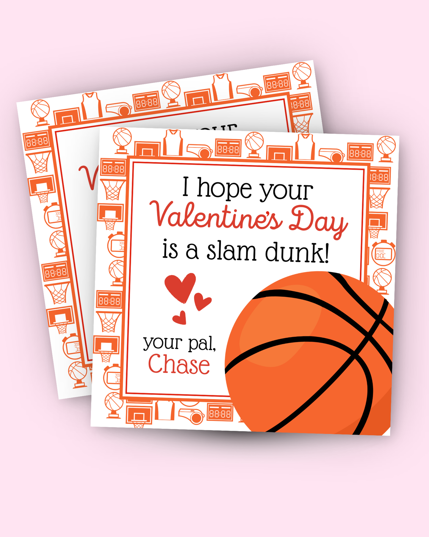 Slam Dunk Valentines Day Gift Tag