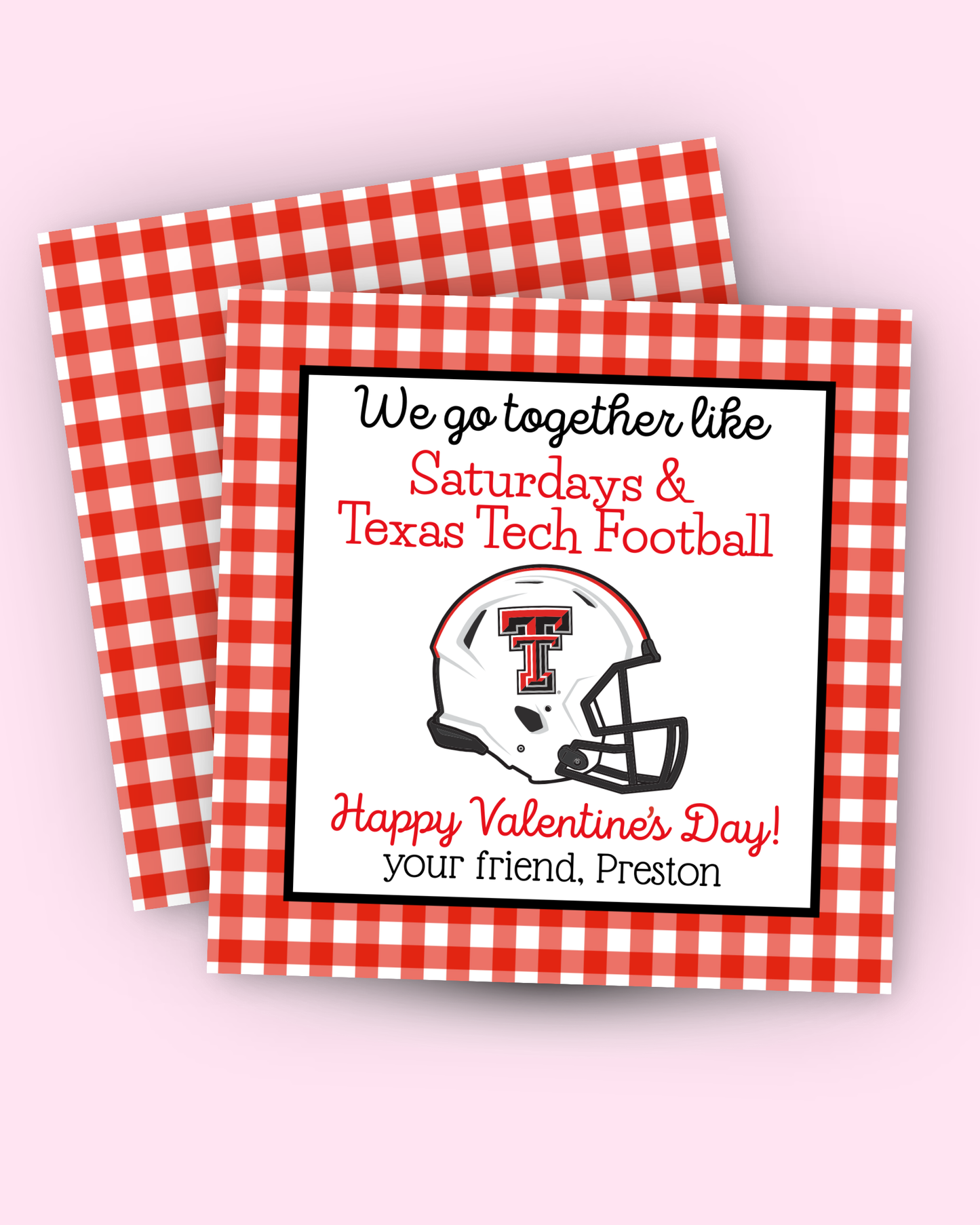 Texas Tech Valentine's Day Gift Tag