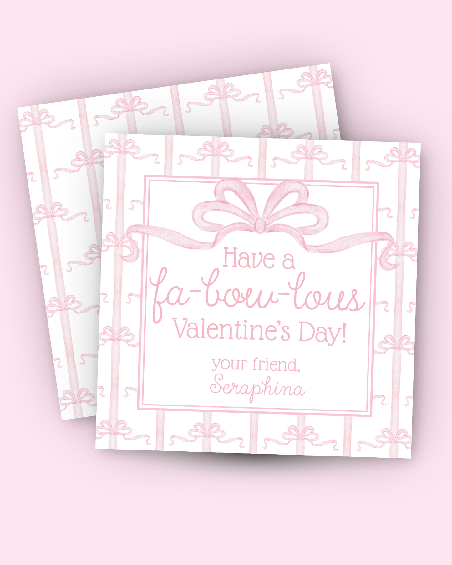 Have a fa-BOW-lous Valentine's Day Gift Tag