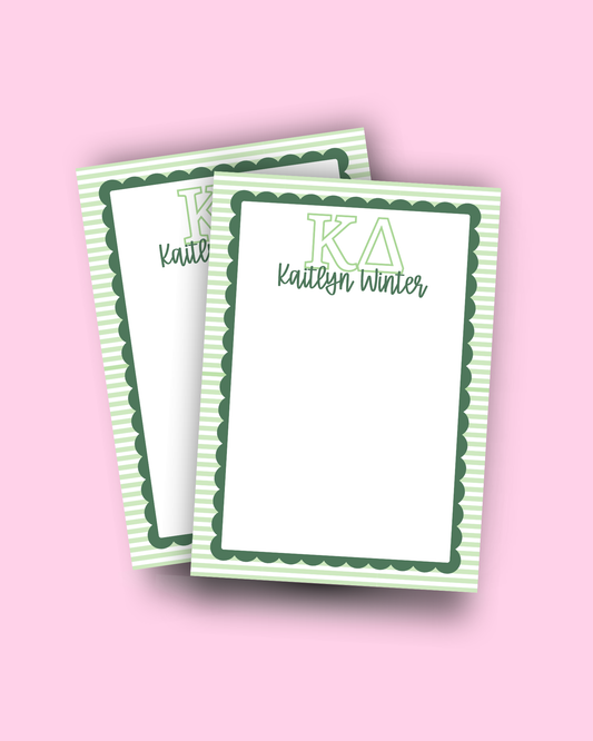Kappa Delta Personalized Notepad