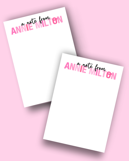 A Note From Notepad- Pink Edit