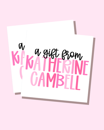 A Gift From Pink Edit Gift Tag