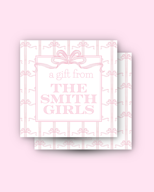 Watercolor Bow Gift Tag