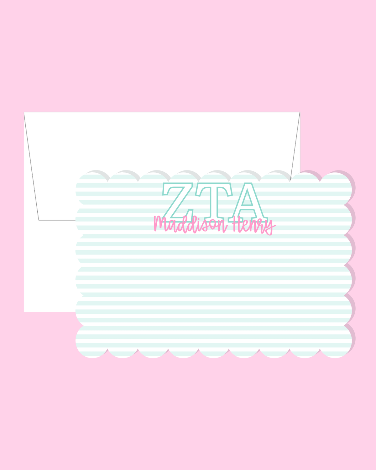 Zeta Tau Alpha Scalloped Stationery Set
