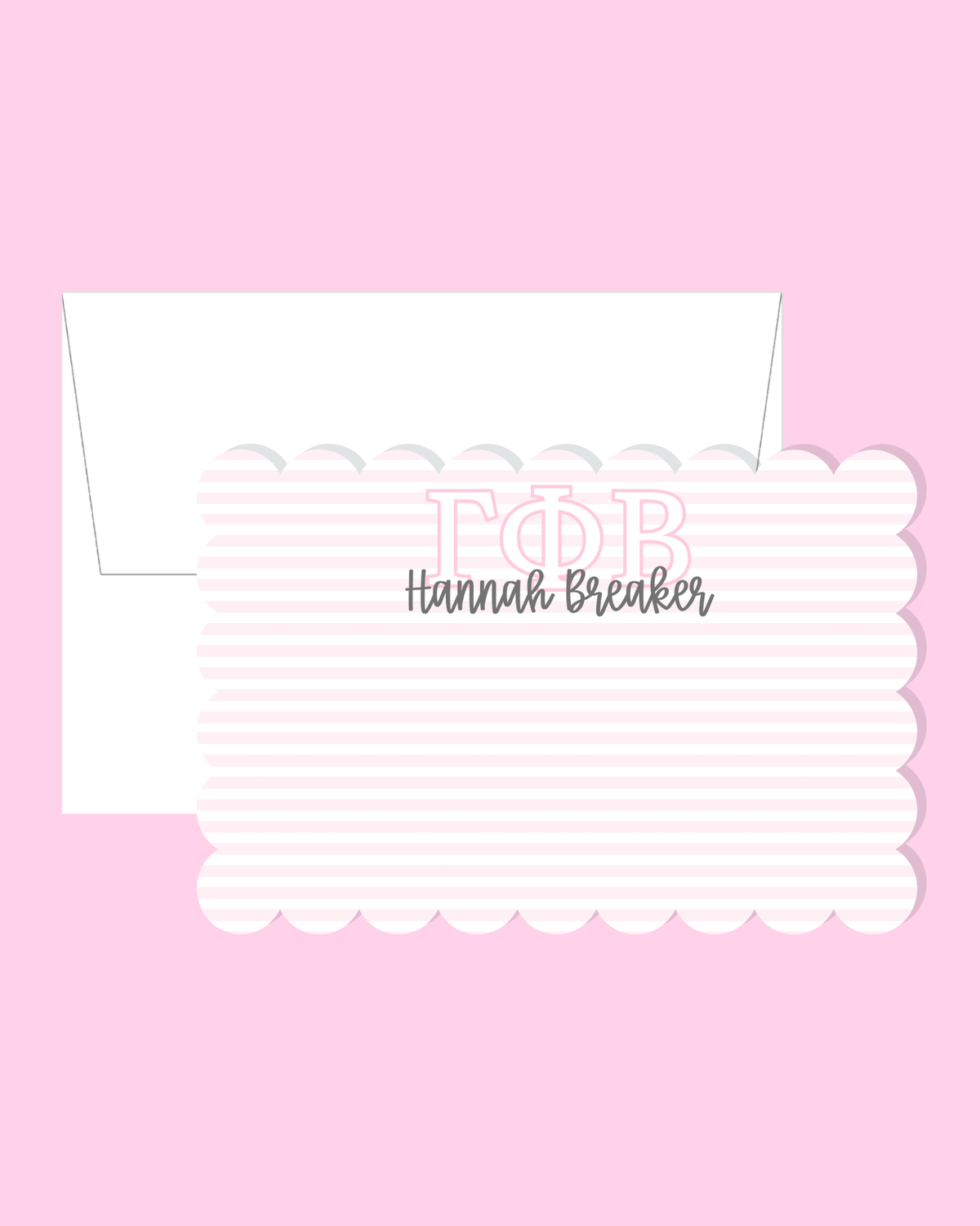 Gamma Phi Beta Scalloped Stationery Set