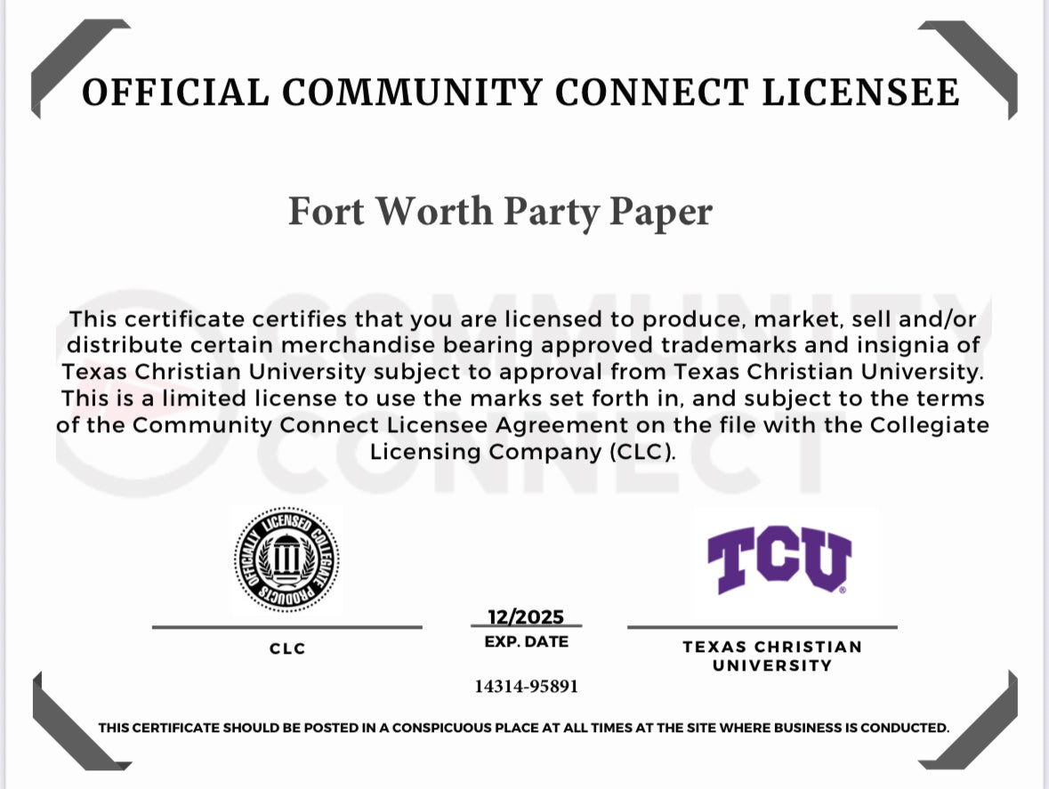 TCU Football Door Hanger