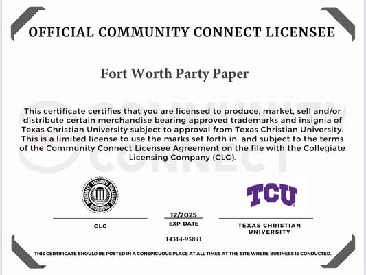 Classic TCU Logo Door Hanger