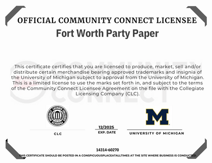 University of Michigan Door Hanger